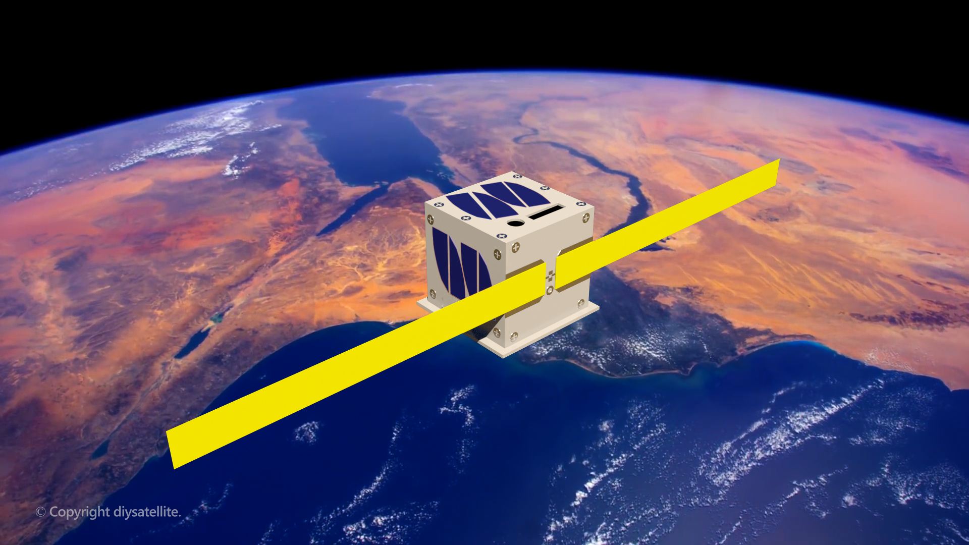 Original DIYSATELLITE DIY-1 mission artwork